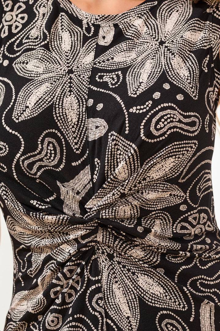 Tribal Sleeveless Dress with Front Detail