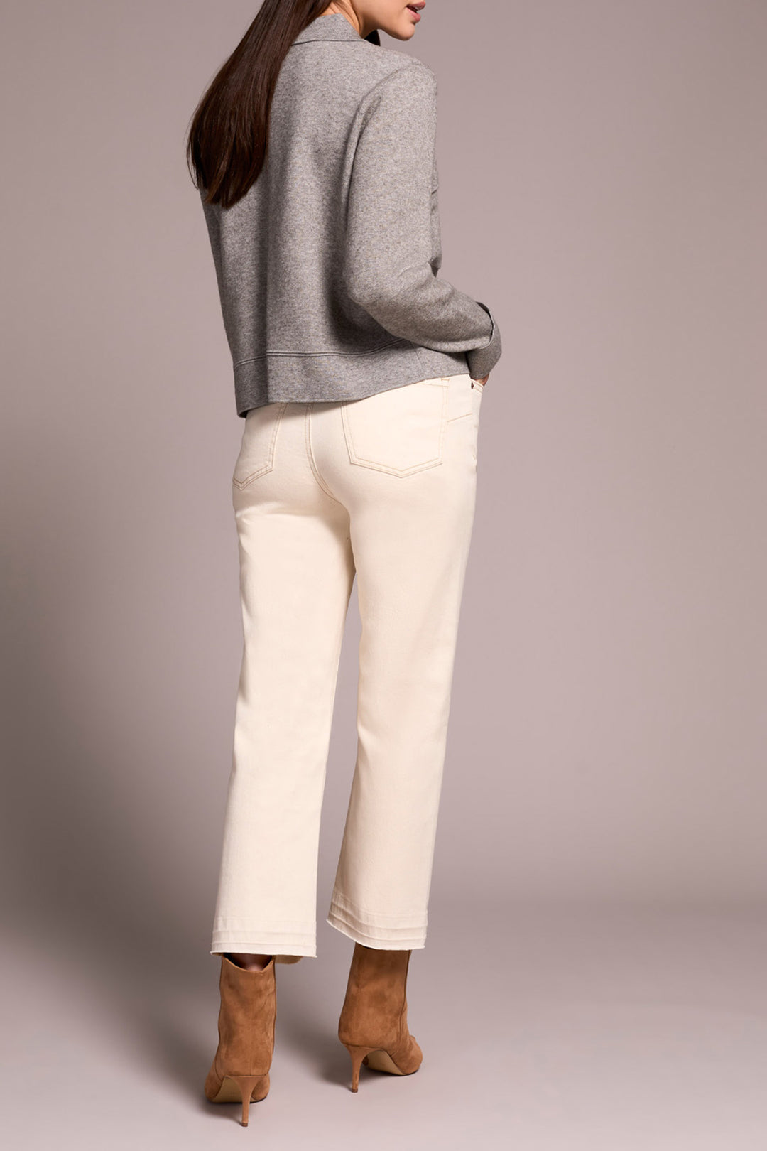 Tribal Double Knit Collared Sweater Cardigan