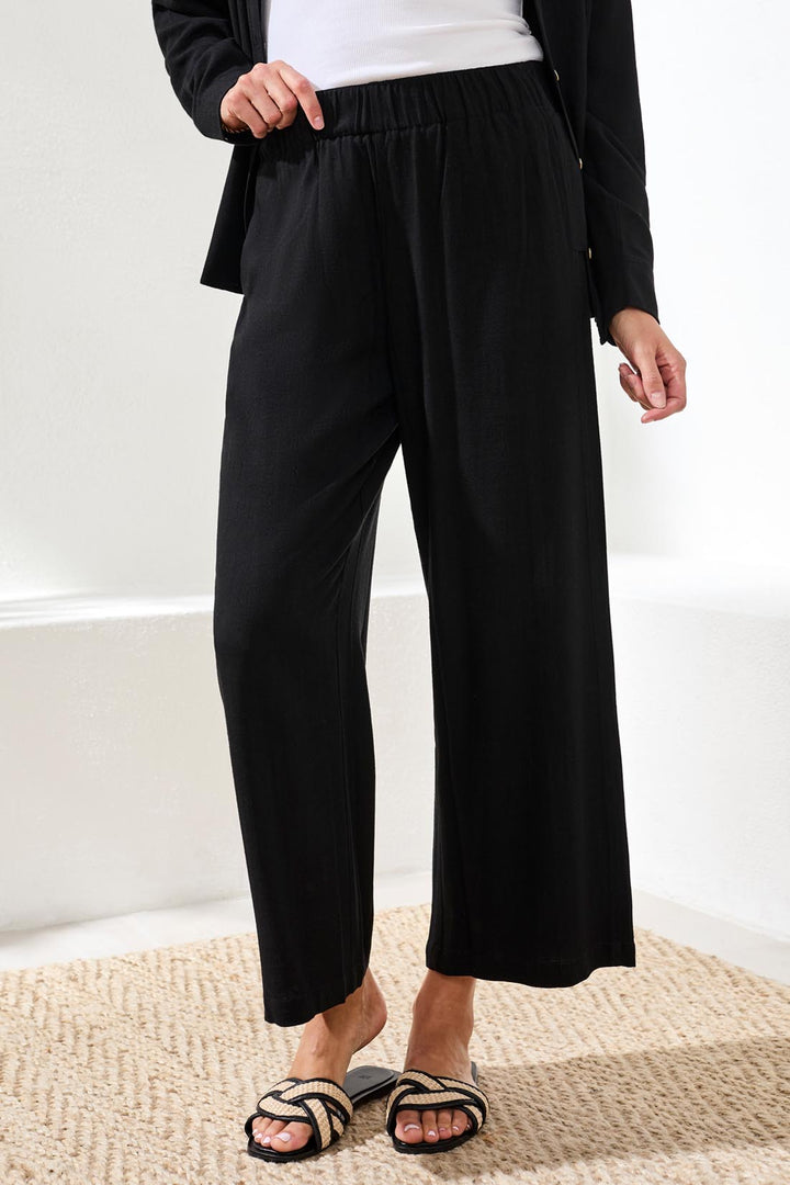 Tribal Pull On Ankle Pant with Front Pockets