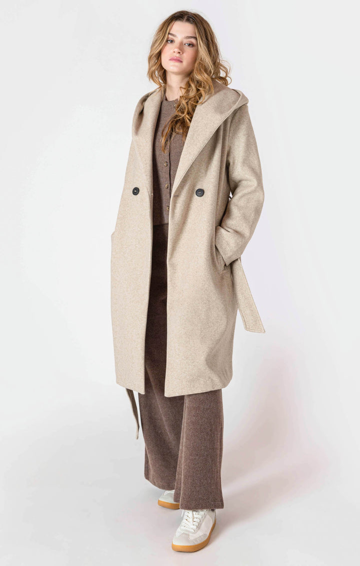 Room 34 Belted Hooded Coat