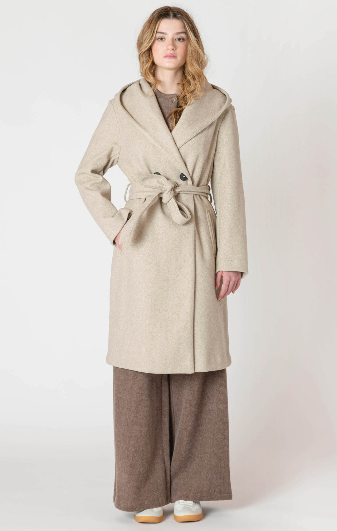 Room 34 Belted Hooded Coat
