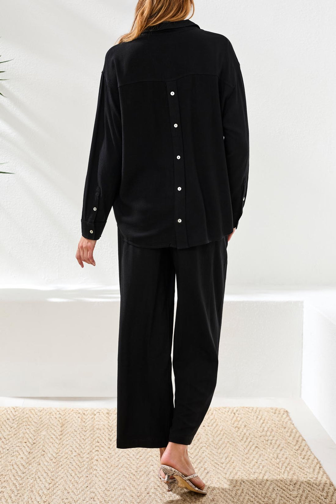 Tribal Button Front Shirt with Back Placket