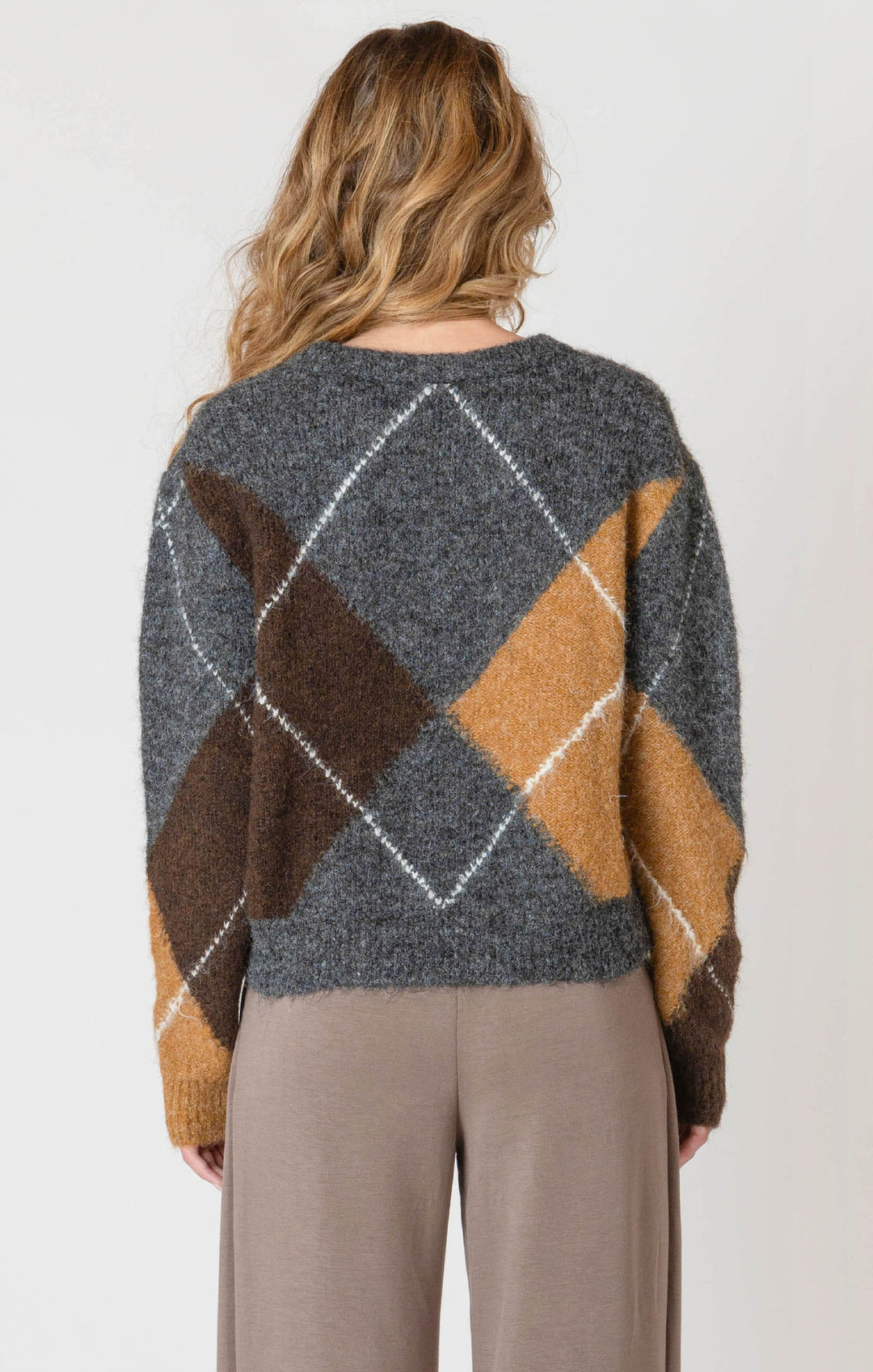 Room 34 V-Neck Patterned Sweater