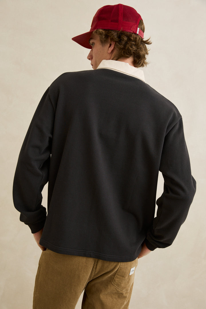 Rhythm Koa Vintage Rugby Long Sleeve Polo