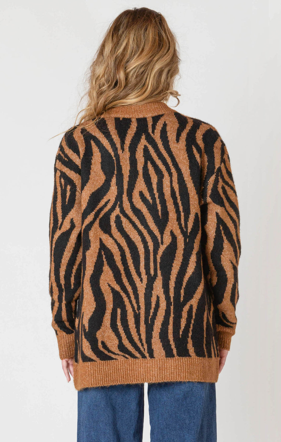 Room 34 Button Front Patterned Cardigan