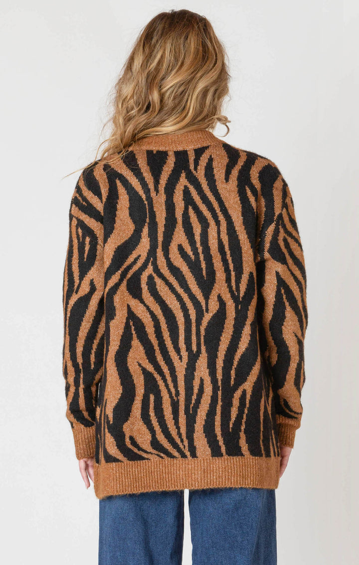 Room 34 Button Front Patterned Cardigan