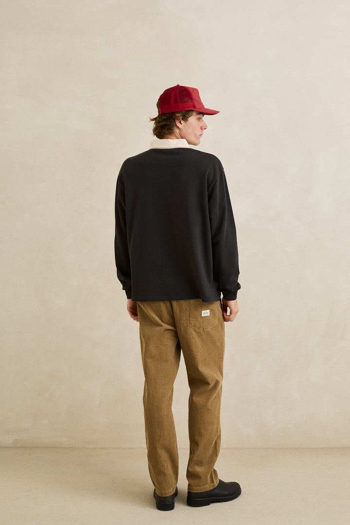 Rhythm Koa Vintage Rugby Long Sleeve Polo