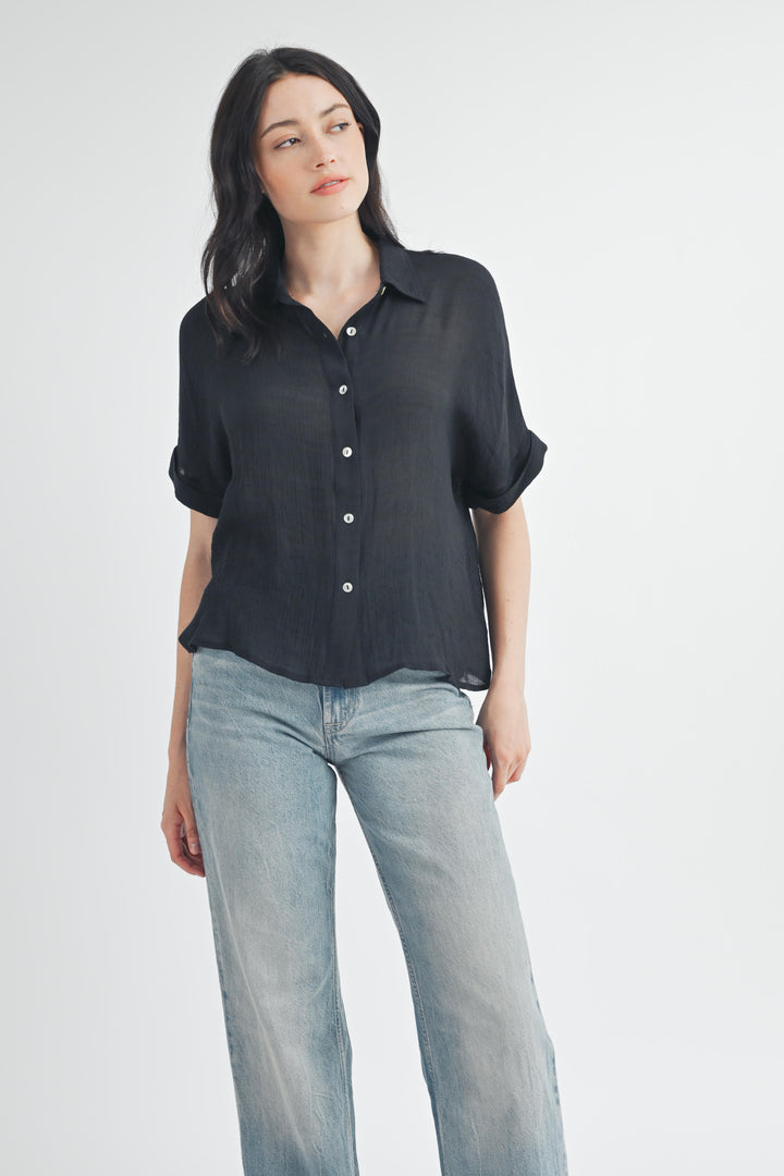 Fun2Fun Short Sleeve Collar Shirt