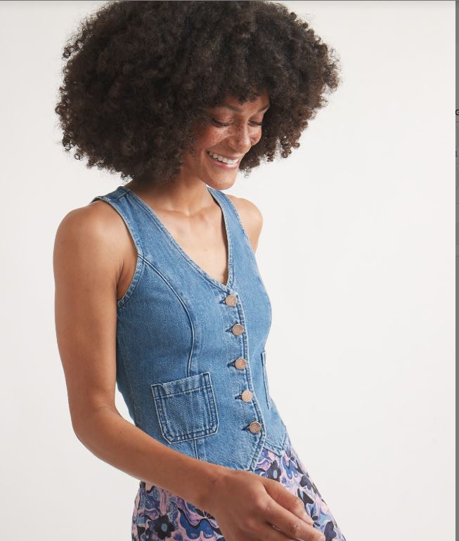 Marine Layer Daisy Denim Vest