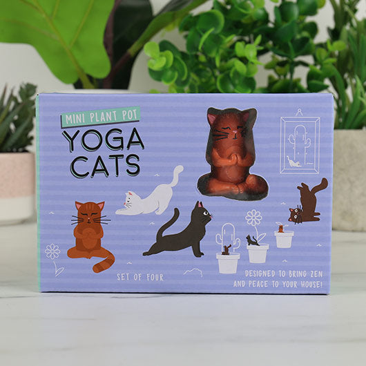 Marqueurs de chat de yoga pour pot de plantes Gift Republic