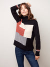 Charlie B Colorblock Turtle Neck Sweater