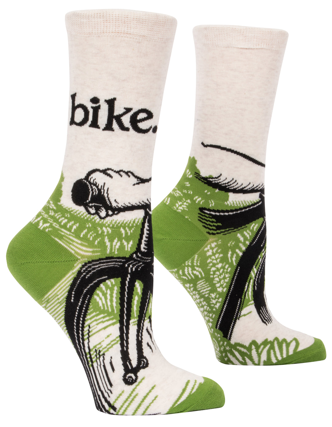Blaue Q Bike Path Crew-Socken für Damen