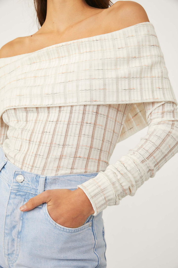 Free People Snowbunny Rib – Elfenbein – XS