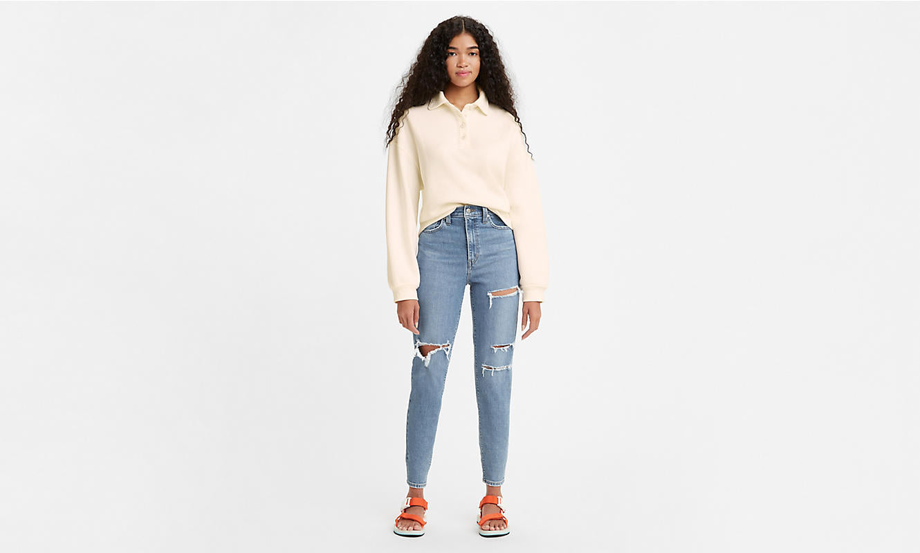 Levis High Waisted Taper Mom Jeans Summer Games