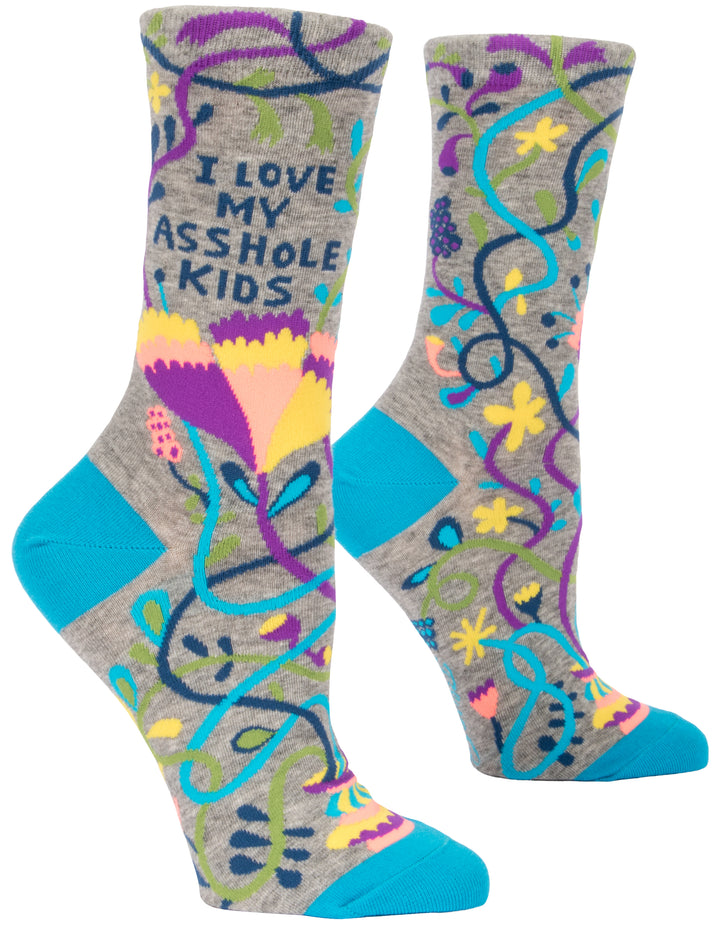 Blue Q Love My Asshole Kids Crew Socks
