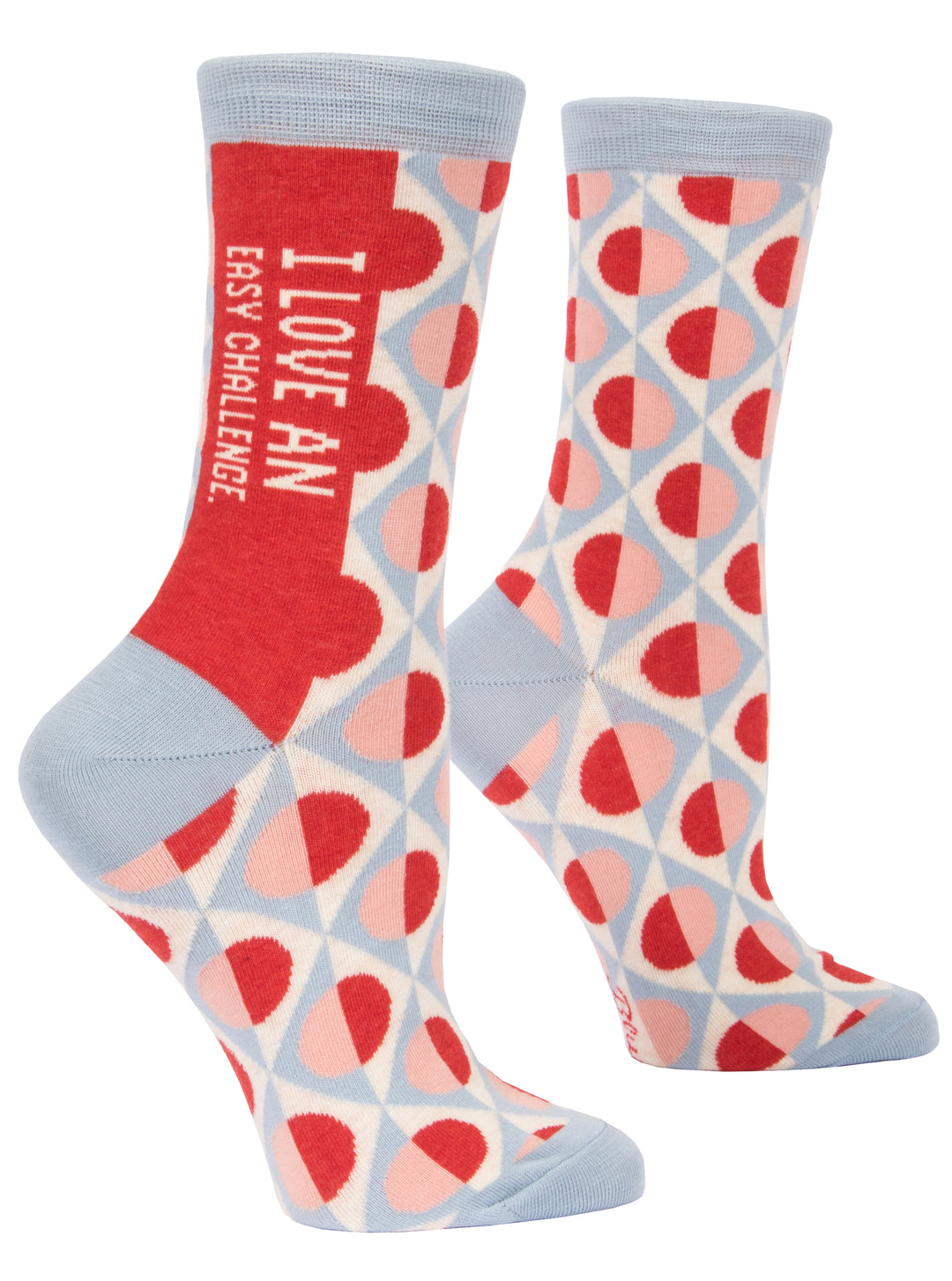 Chaussettes bleues pour femmes QI Love An Easy Challenge