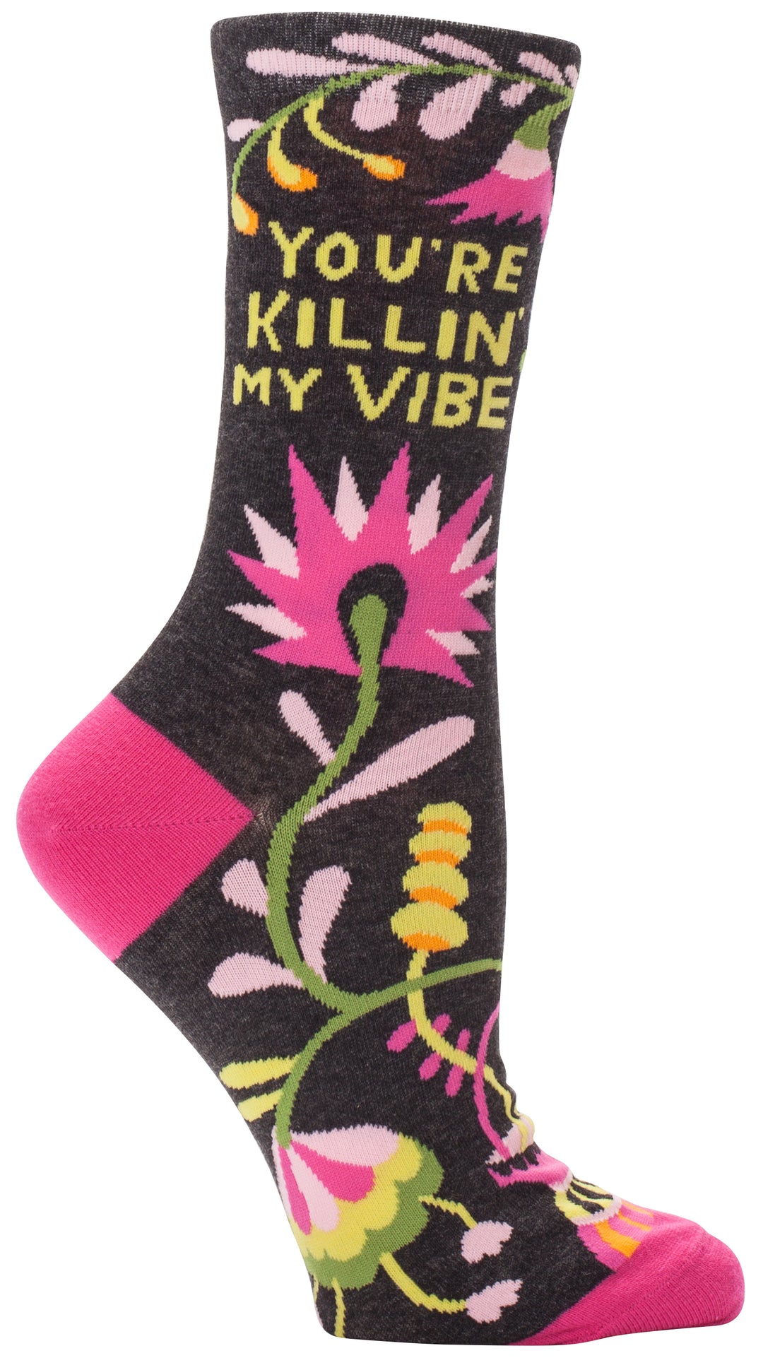 Blue Q  Killin' My Vibe Women's Crew Sock