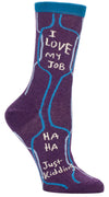 Blue Q I Love My Job Women&#39;s Crew Sock