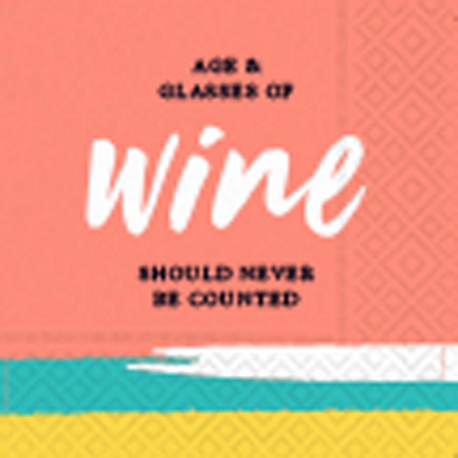 Design Design Age and Glasses Of Wine Napkin