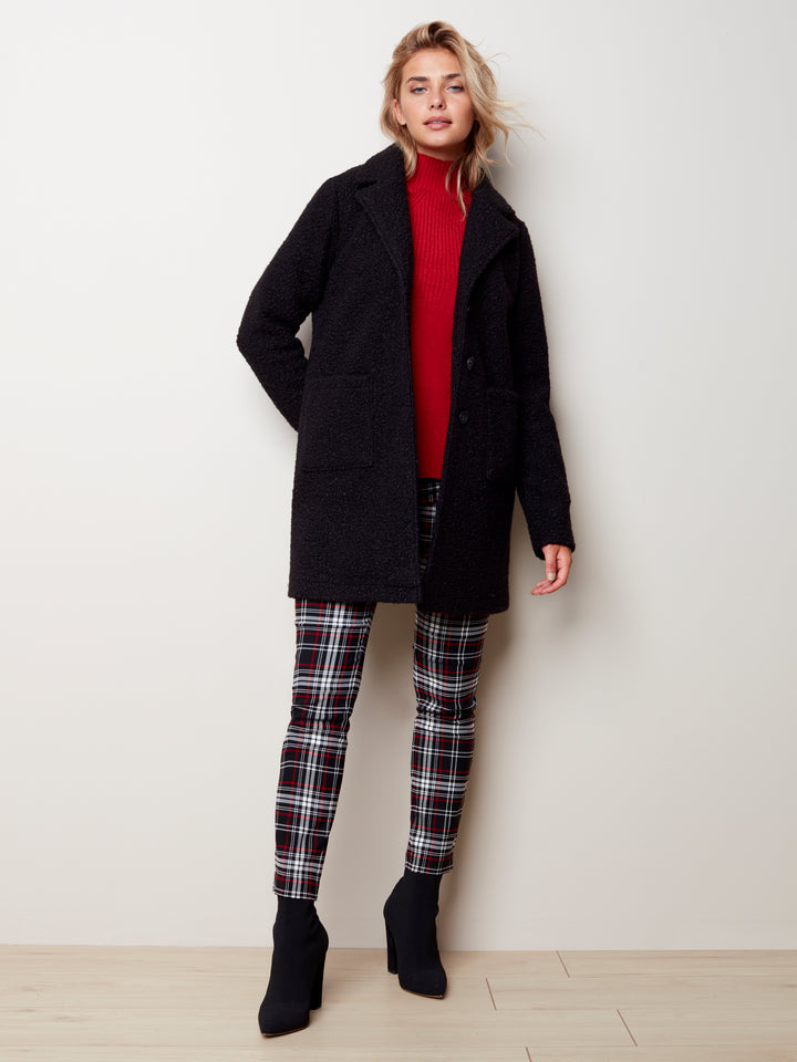 Charlie B Solid Boucle Coat
