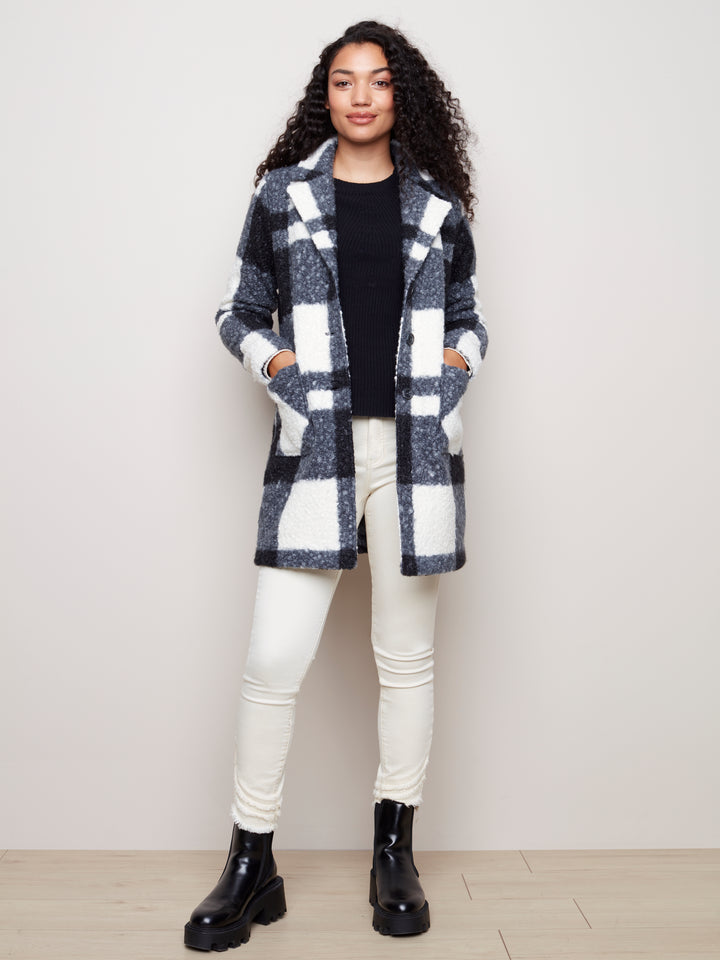 Charlie B Solid Boucle Coat