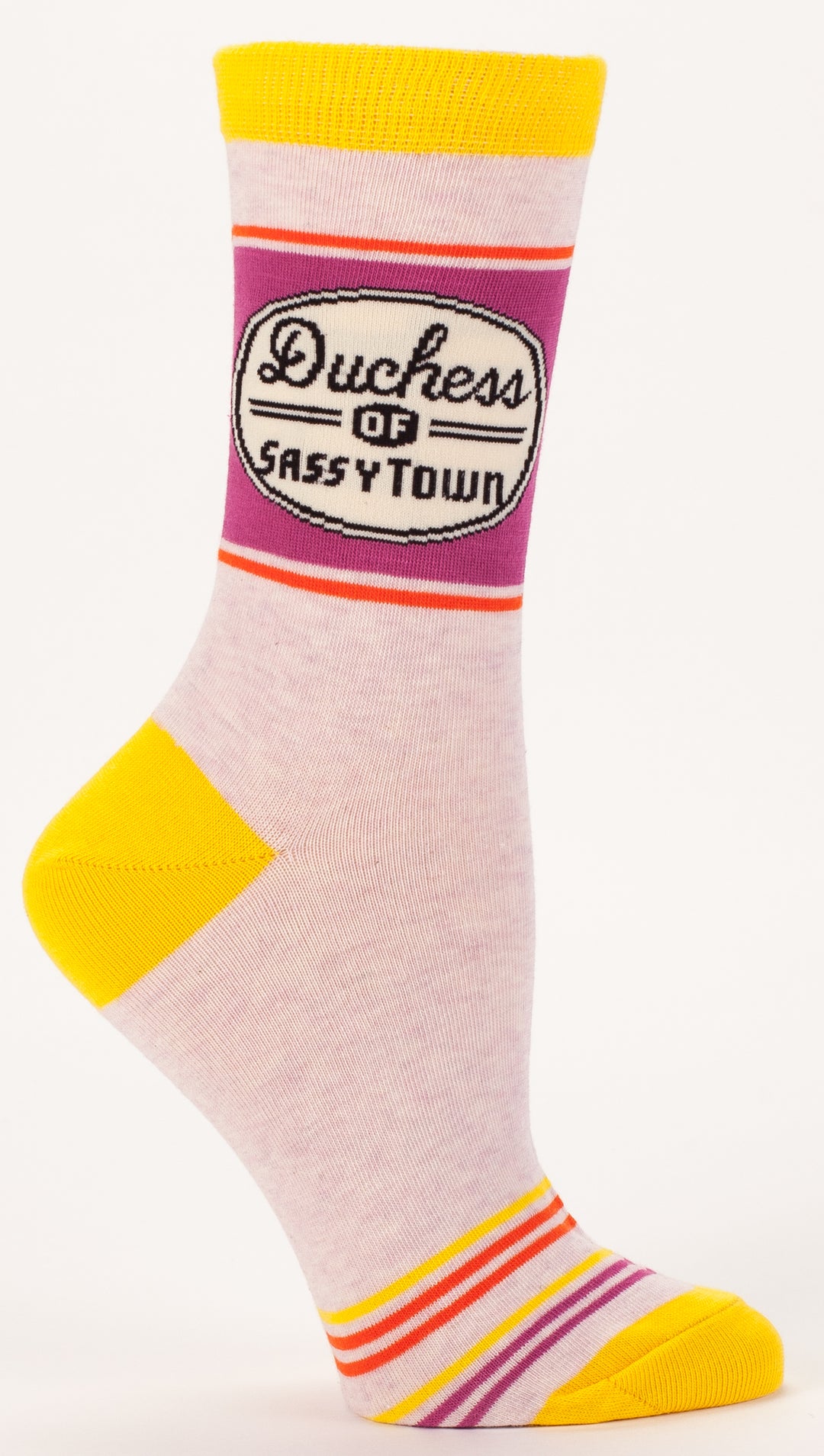 Blaue Q Duchess Of Sassy Town Crew-Socken für Damen