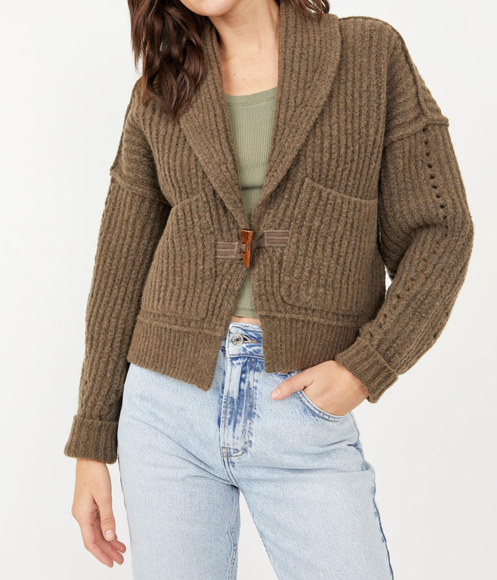 Free People Jackson Cardi - Pomme de pin (2200) - M
