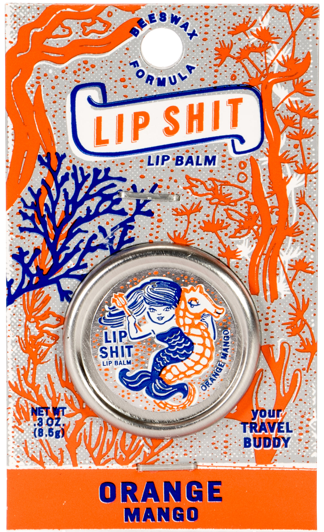 Blue Q Lip Shit Orange Mango Lip Balm