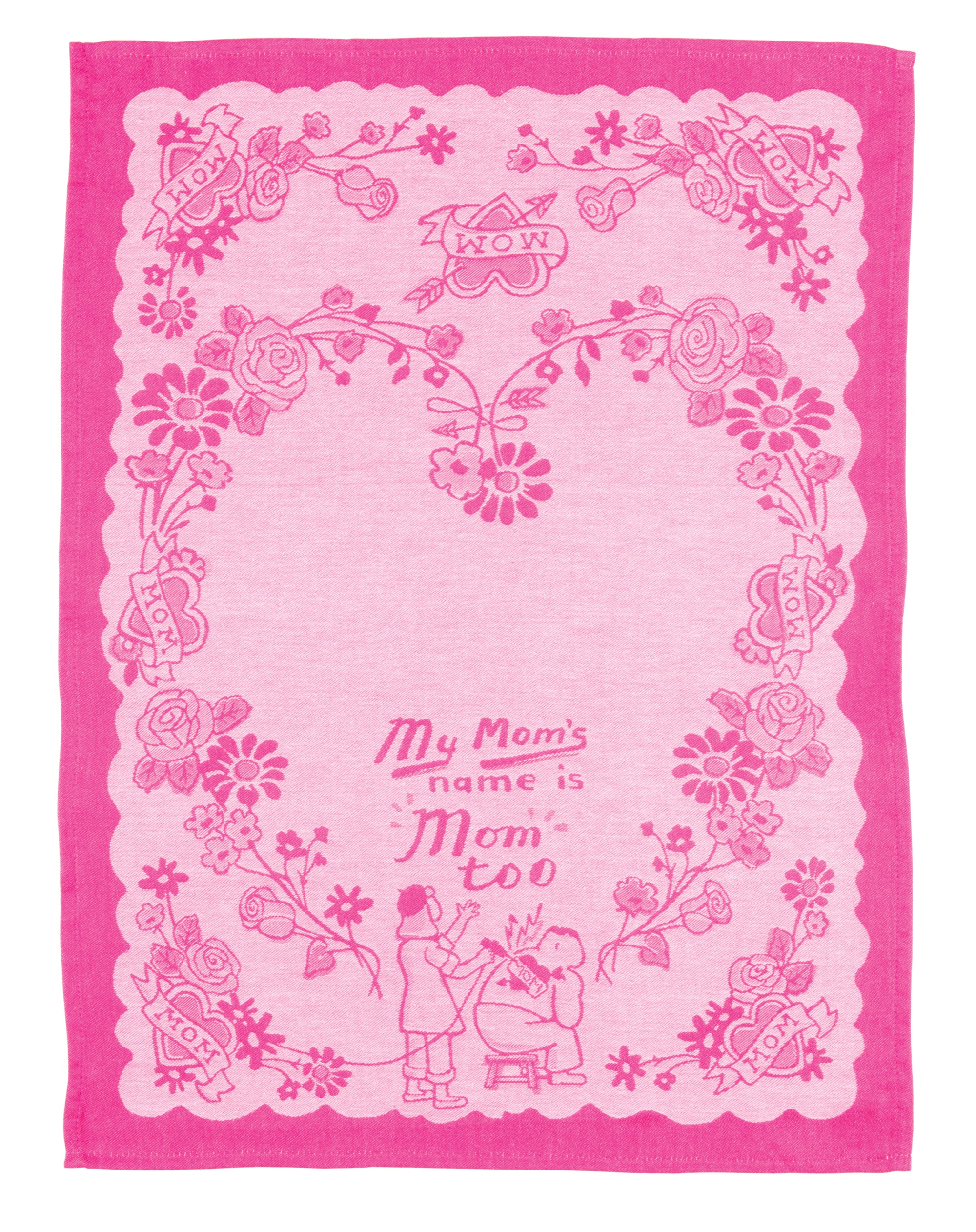 Blue Q Mom's Too Woven Dish Towel
