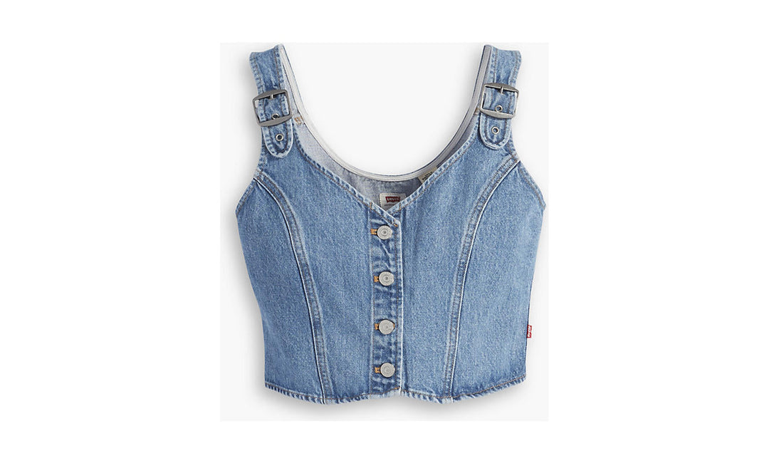 Levis Charlie Denim Crop Top „I'm Never Wrong 1“.