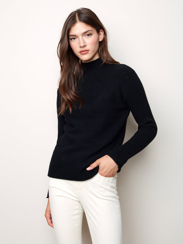 Charlie B Funnel Neck Sweater