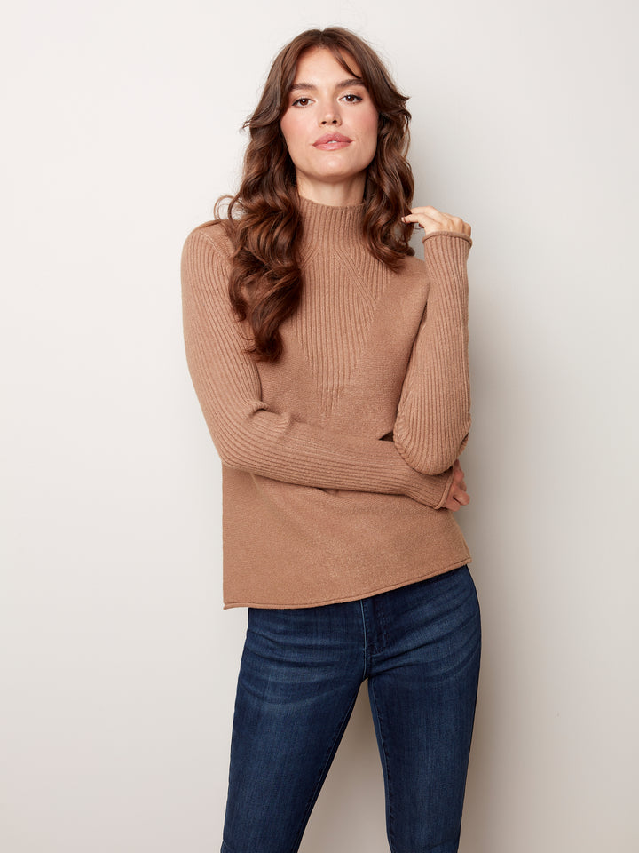 Charlie B Funnel Neck Sweater