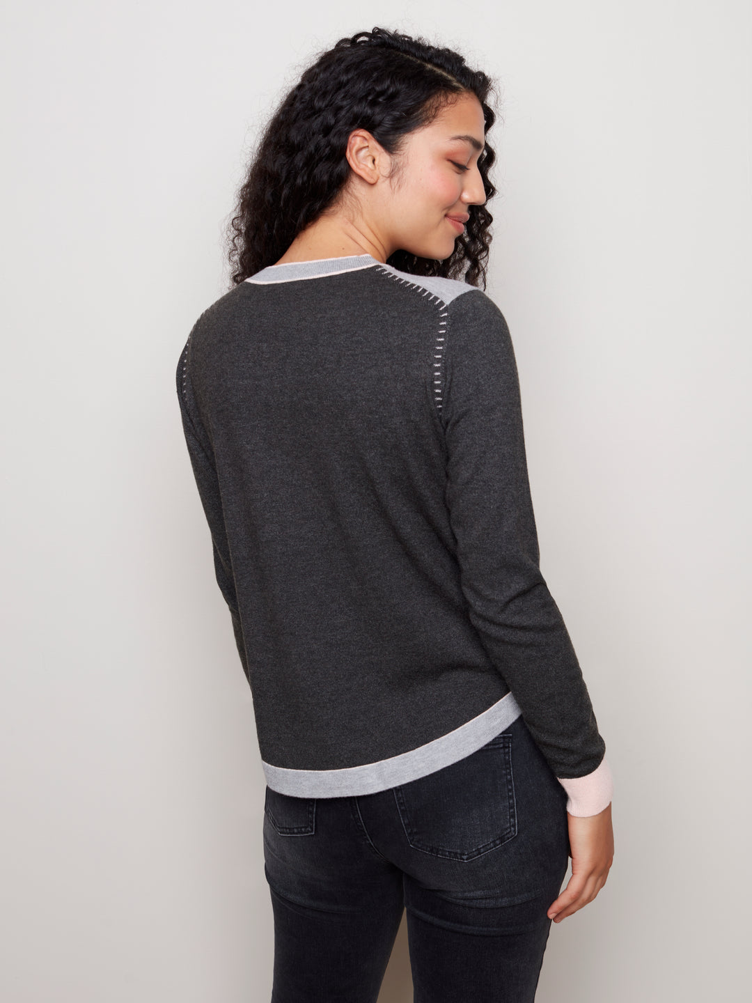 Charlie B Farbblockpullover