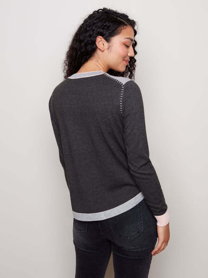 Charlie B Farbblockpullover