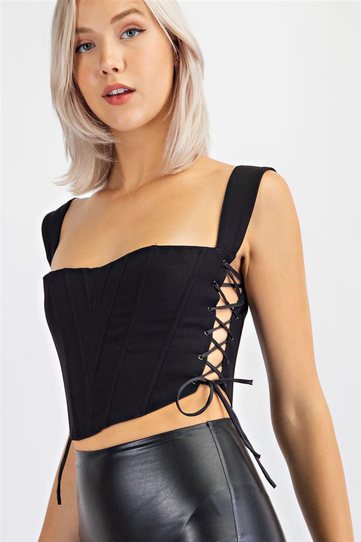 Edit By Nine Cotton Twill Corset Top