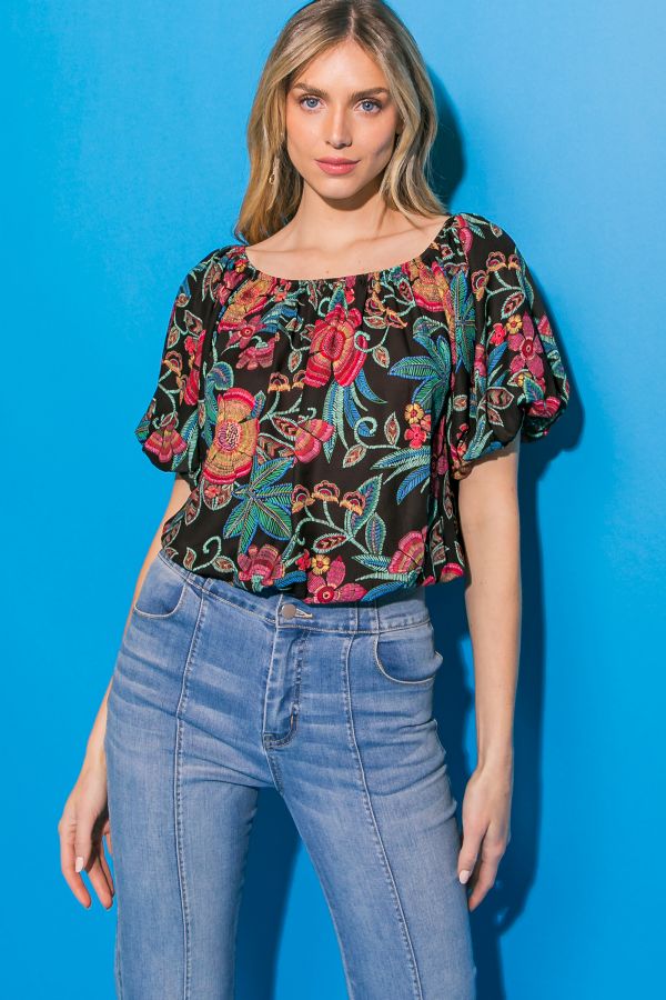 Flying Tomato Printed Woven Top