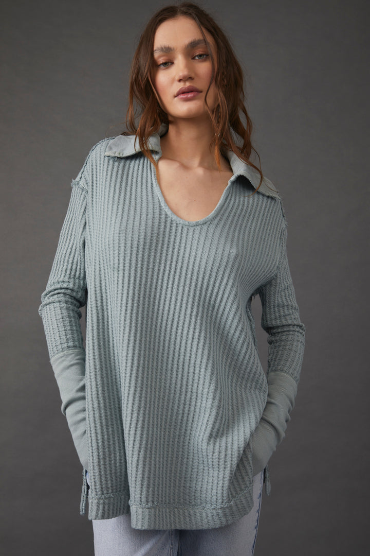 Free People Raymond Thermal – Washed Army (3352) – XS