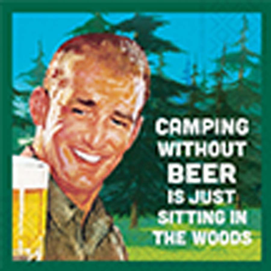 Camping Without Beer Napkin