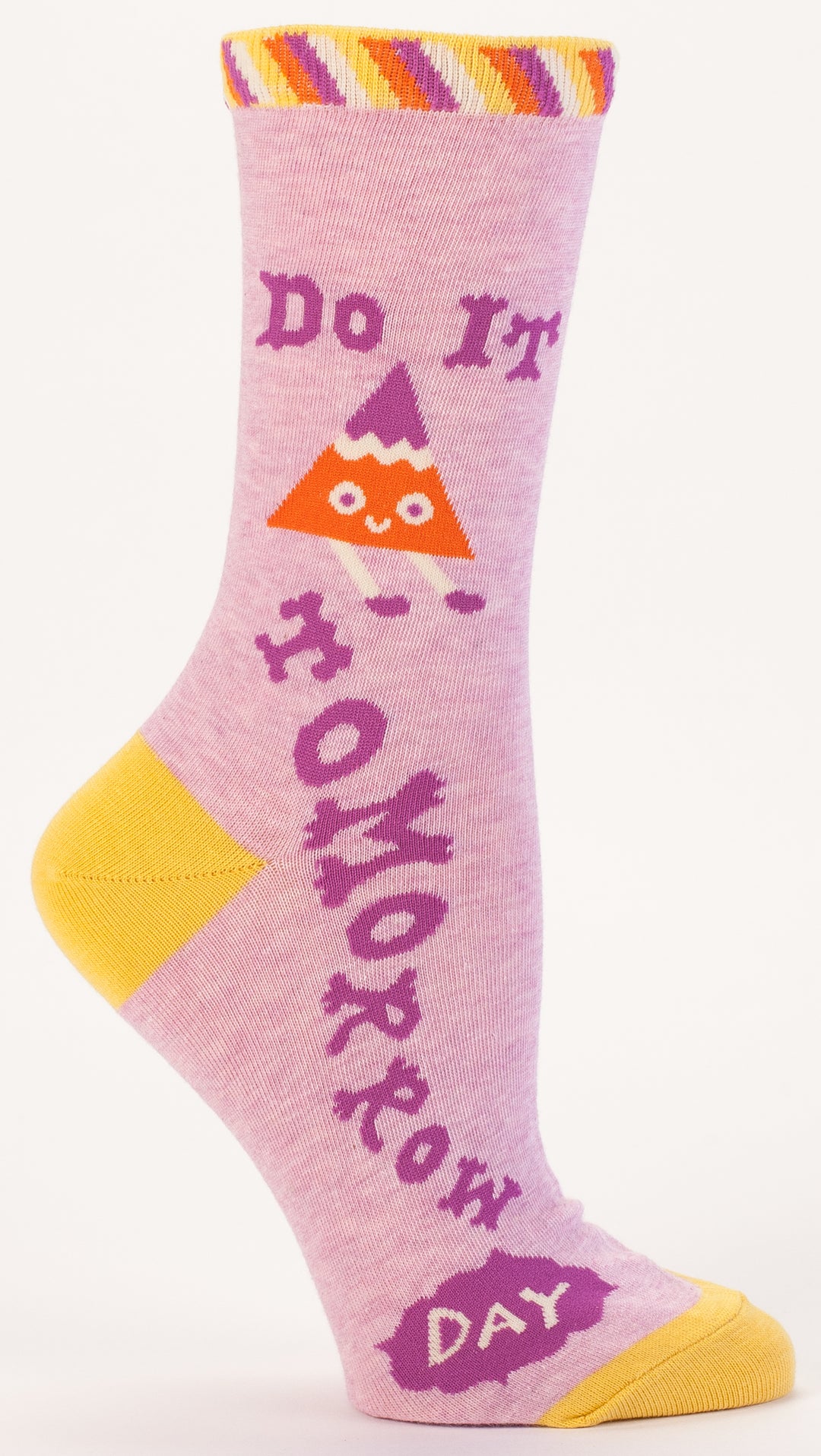 Blaue Q Do It Tomorrow Crew-Socken für Damen