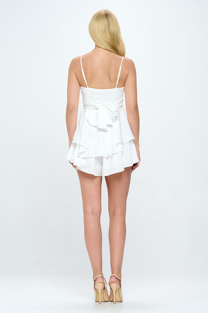One & Only Woven Romper with White Lining