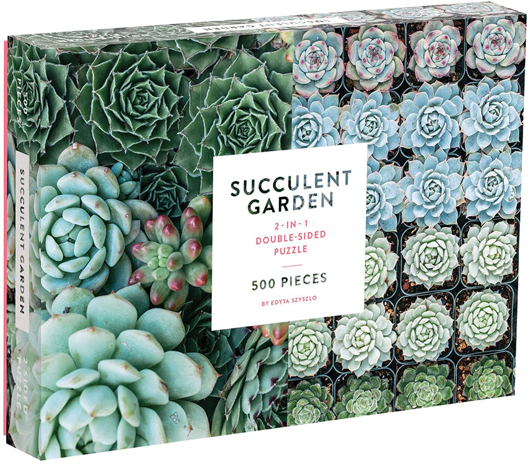 Chronicle Books Sukkulentengarten Zweiseitiges 500-teiliges Puzzle