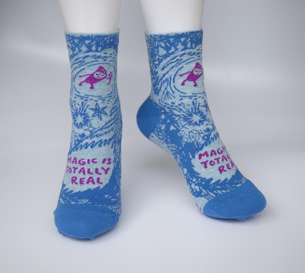 Blue Q Magic Is Totally Real Womens Ankle Sock