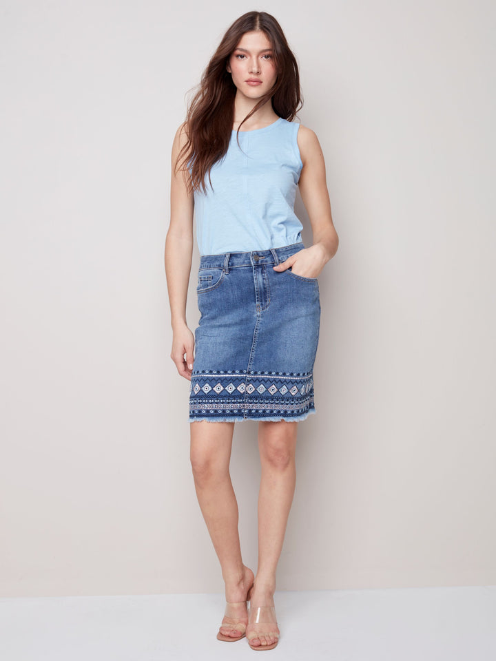 Charlie B Embroidered Skort