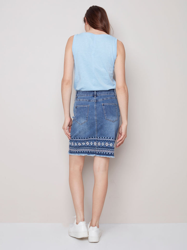 Charlie B Embroidered Skort