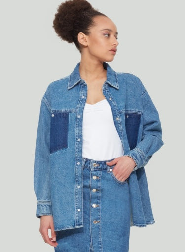 Dex Three-Tone Denim Overshirt