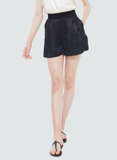 Dex Plus Pleated Satin Short