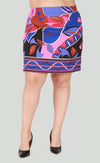 Dex Plus High Waisted Printed Mini Skirt