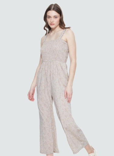 Dex Plus Smocked Wide Leg Jumpsuit