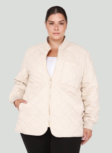 Dex Plus Quilted Bomber Jacket