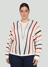 Dex Plus Openwork Crochet Sweater